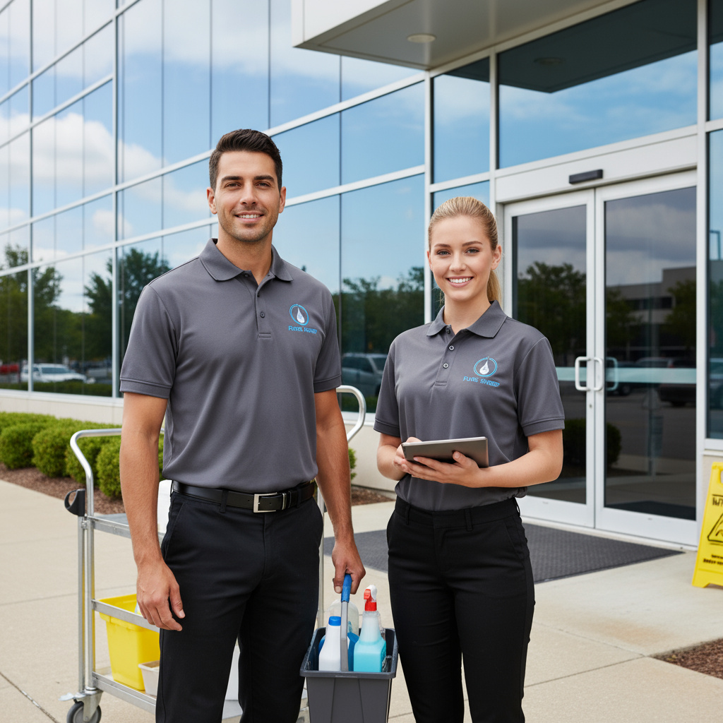 Professionelles Reinigungsteam